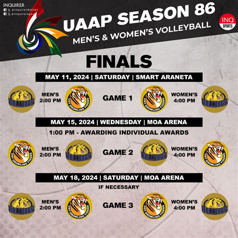 uaap volleyball season 86 schedule men's|UST vs NU .